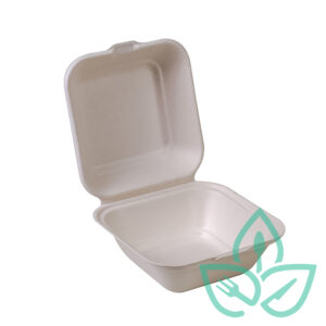 Clamshell compostable take away container