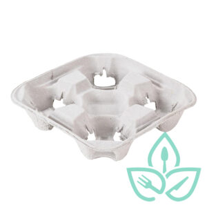 4 cup tray holder compostable materials Good Earth Packaging EWC